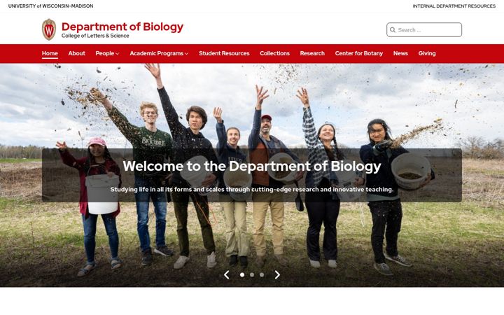Screenshot of botany.wisc.edu