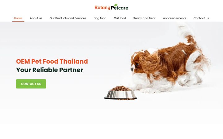 Screenshot of botanypetcare.co.th