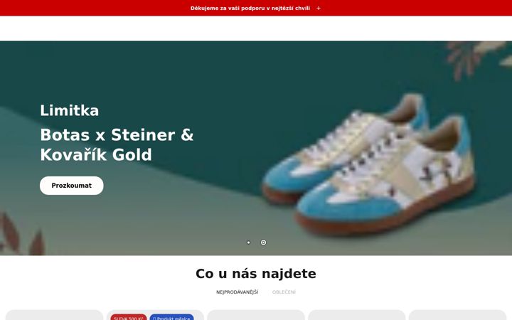 Screenshot of botas.cz