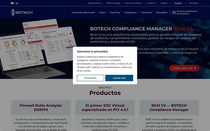 Screenshot of botech.info