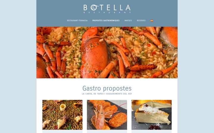 Screenshot of botellarestaurant.com