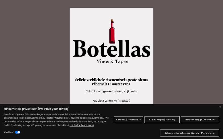 Screenshot of botellas.eu
