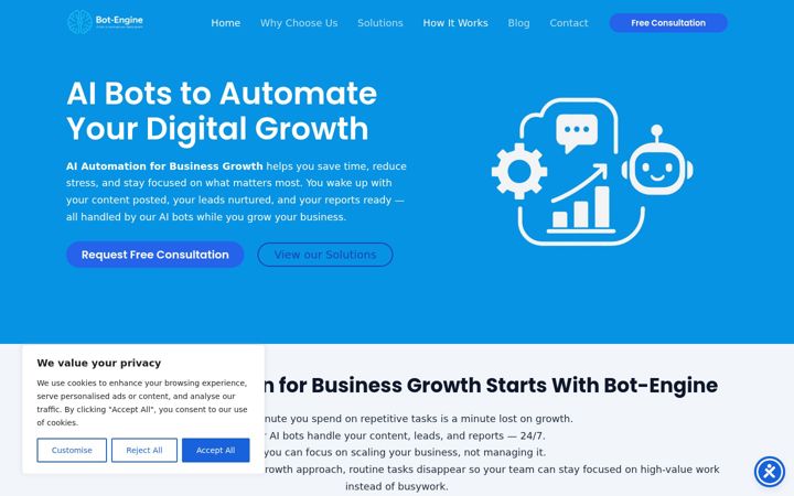 Screenshot of botengine.co