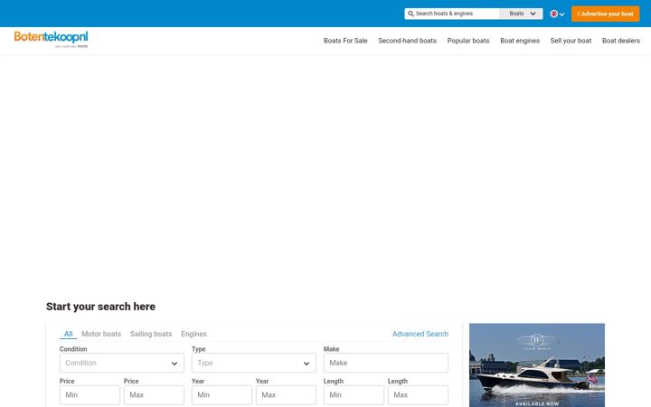 Screenshot of botentekoop.com