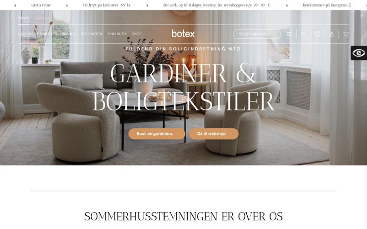 Screenshot of botex.dk