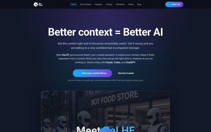 Screenshot of botfood.ai