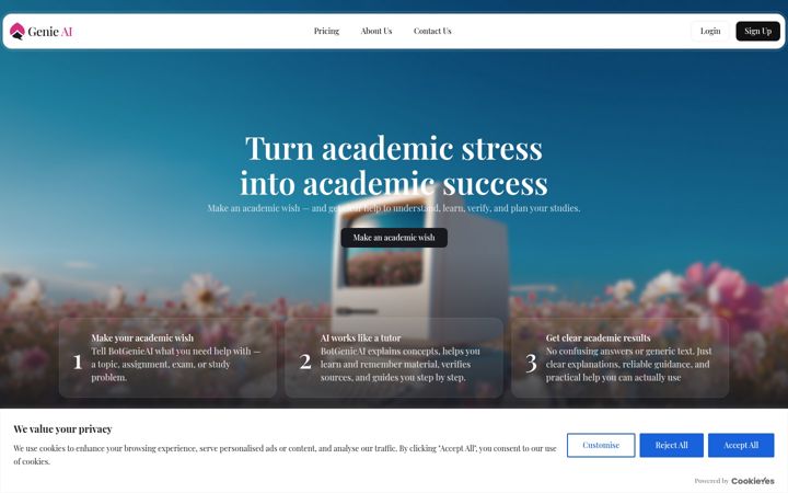 Screenshot of botgenieai.com