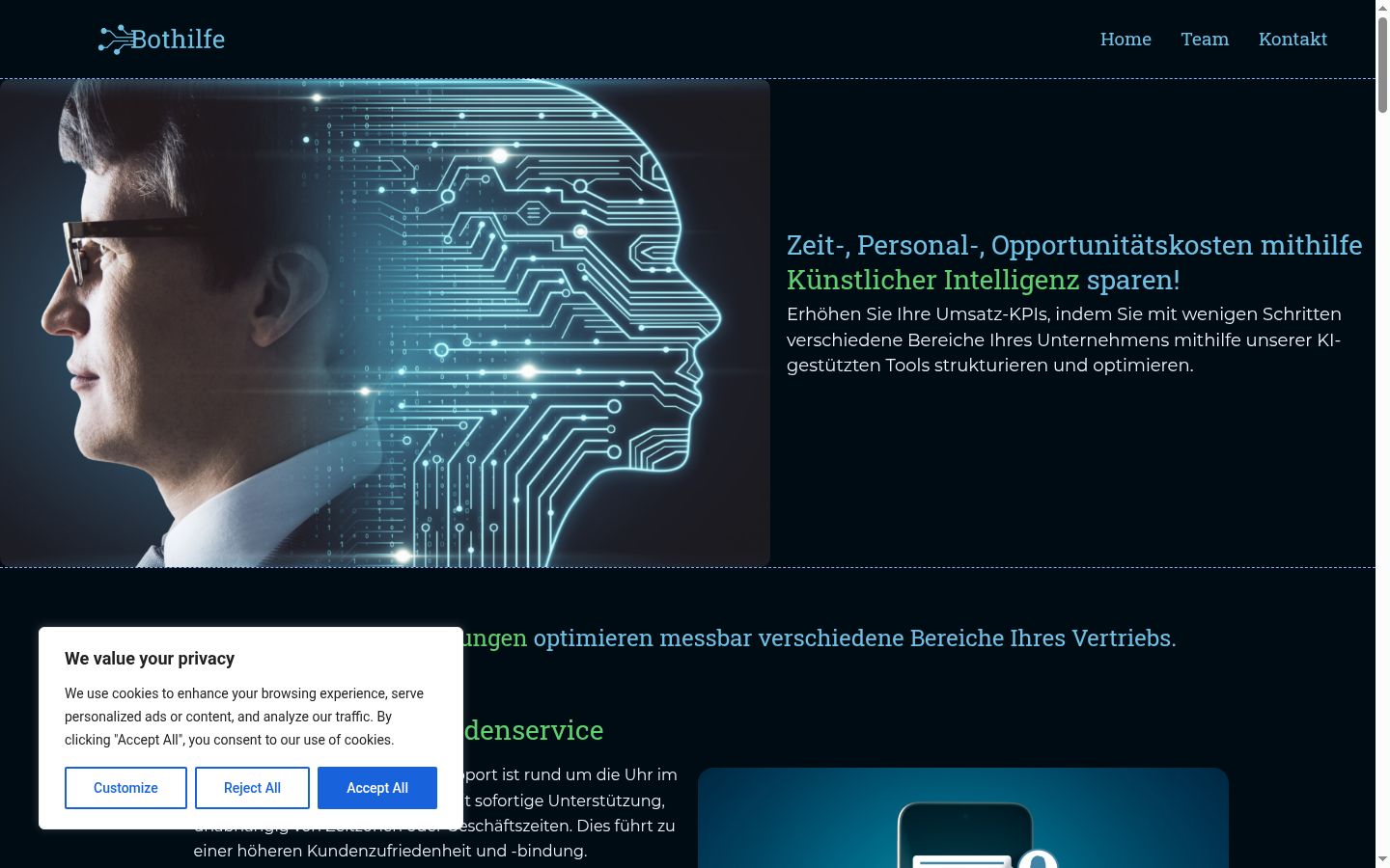 Ekraanipilt nõusolekubännerist, mida näidati enne mis tahes suhtlust