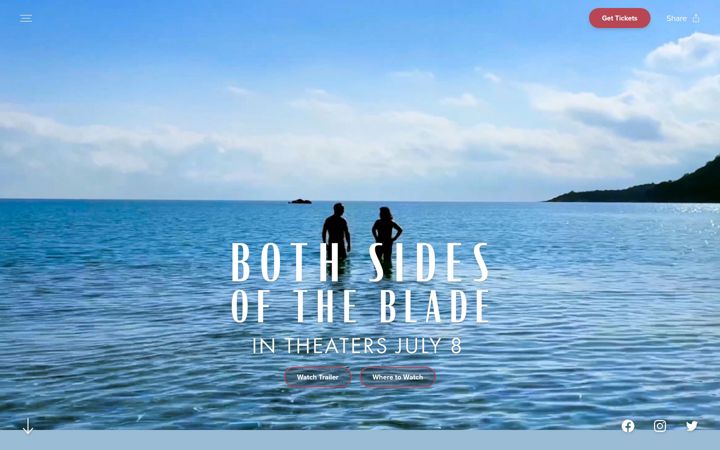 Screenshot of bothsidesoftheblade.com