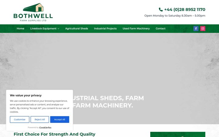 Screenshot of bothwellfarmsupplies.com