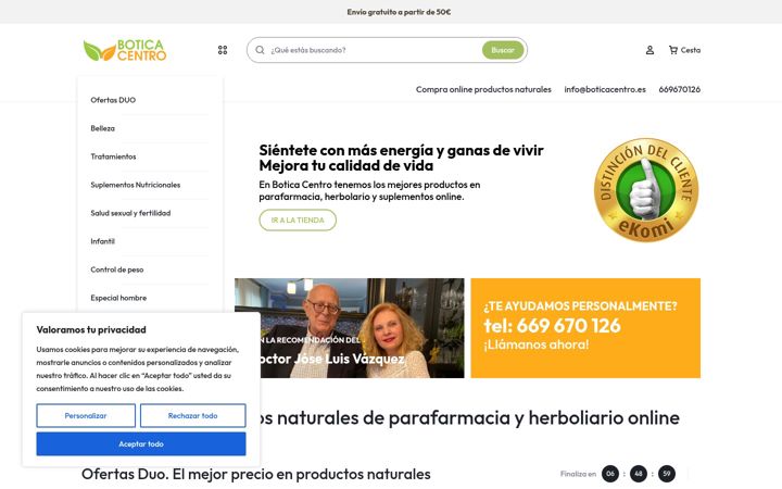 Screenshot of boticacentro.es