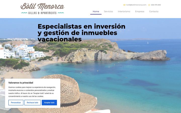 Screenshot of botilmenorca.com