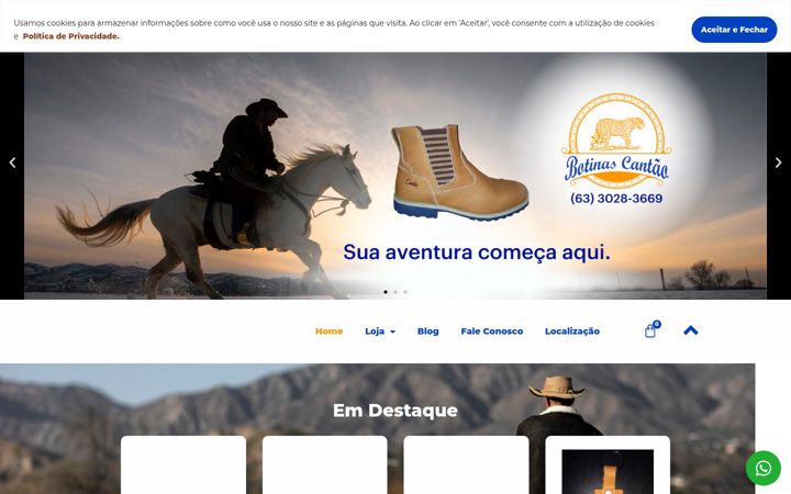 Screenshot του botinascantao.com.br