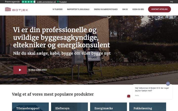 Screenshot of botjek.dk