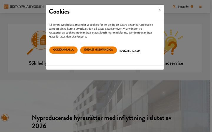 Screenshot of botkyrkabyggen.se