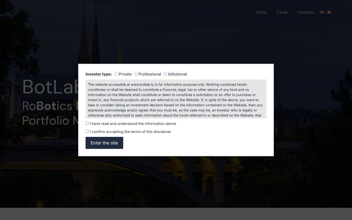 Screenshot of botlab.lu