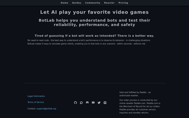 Screenshot of botlab.org