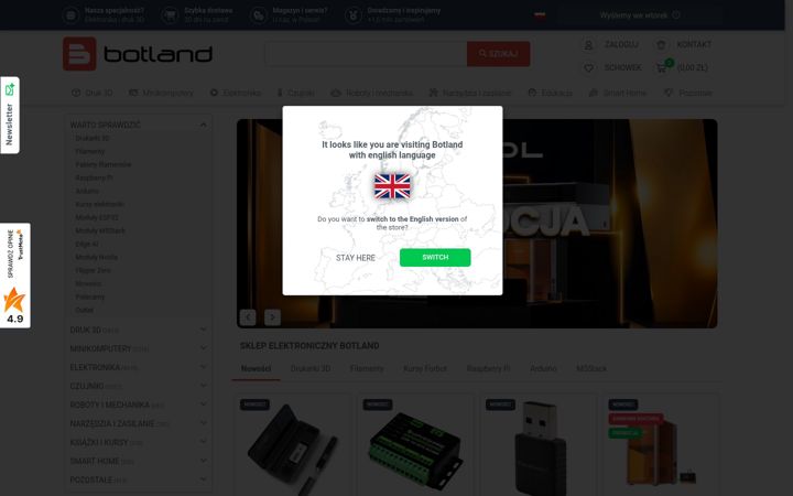 Screenshot of botland.com.pl