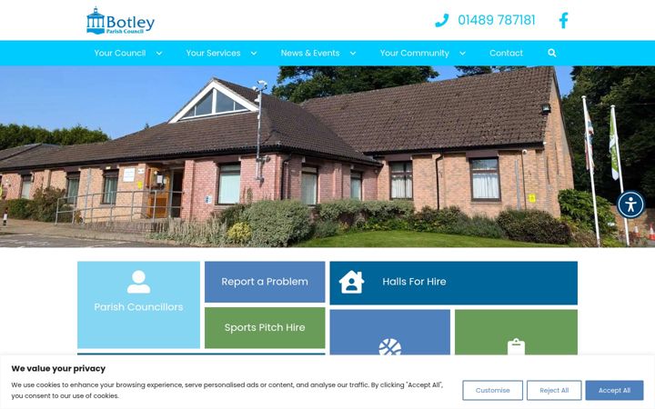Screenshot ta' botley-pc.gov.uk
