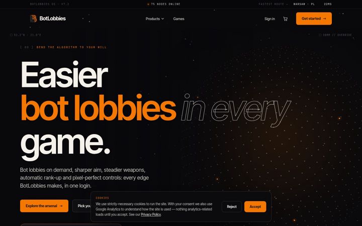 Screenshot of botlobbies.com