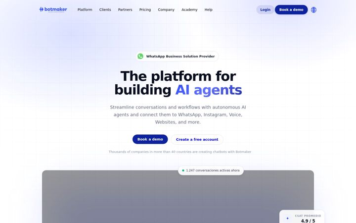 Screenshot of botmaker.com