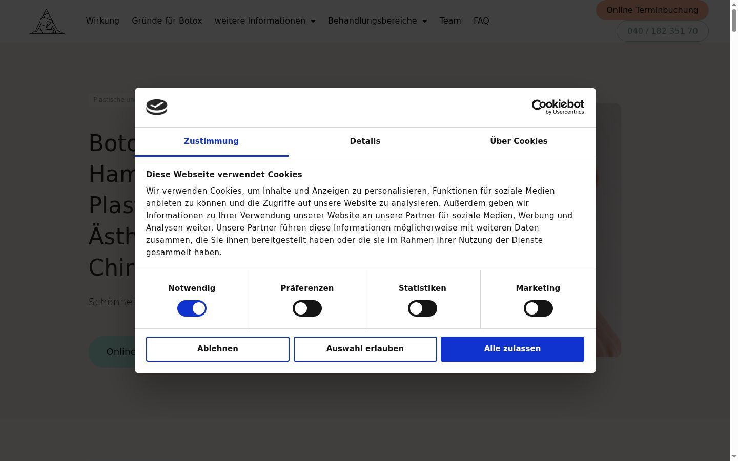 Screenshot tal-banner tal-kunsens muri qabel kwalunkwe interazzjoni