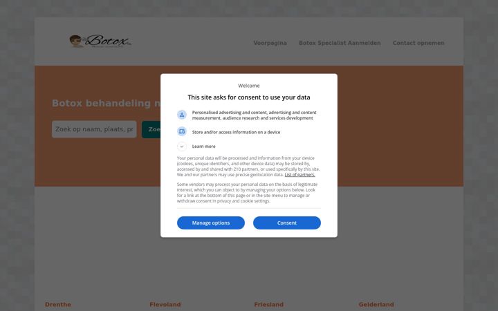 Screenshot of botox-overzicht.nl