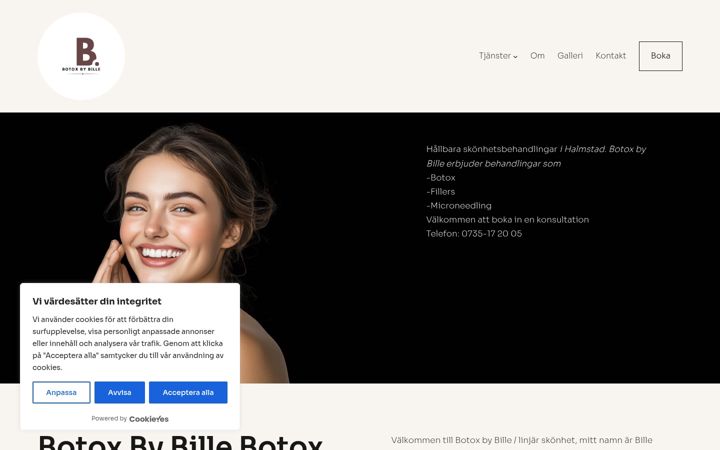 Screenshot of botoxbybille.com