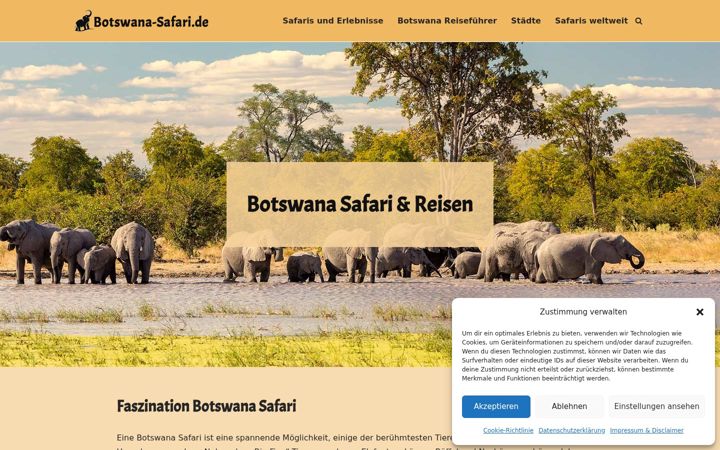 Screenshot of botswana-safari.de
