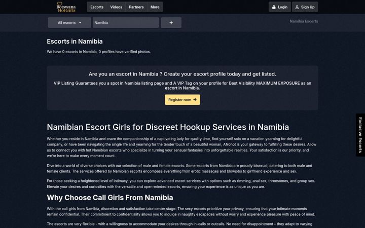 Screenshot of botswanahotgirls.com