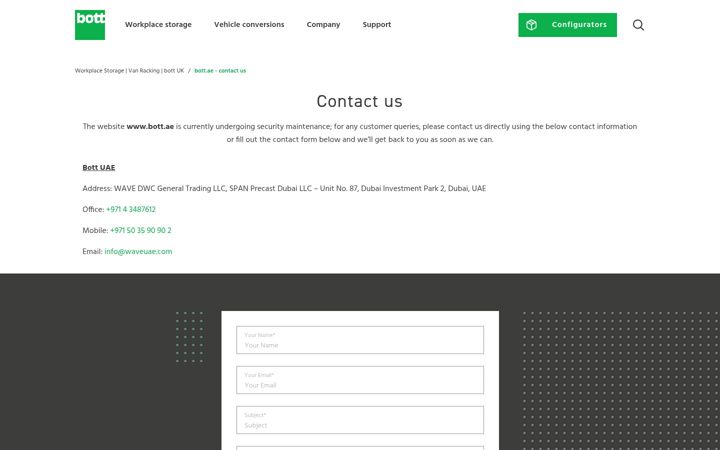 Screenshot of bott.ae