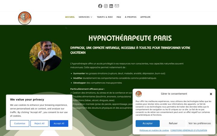 Screenshot of botta-hypnose-paris.com