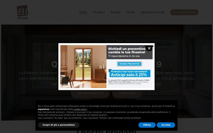Screenshot of bottassoserramenti.it