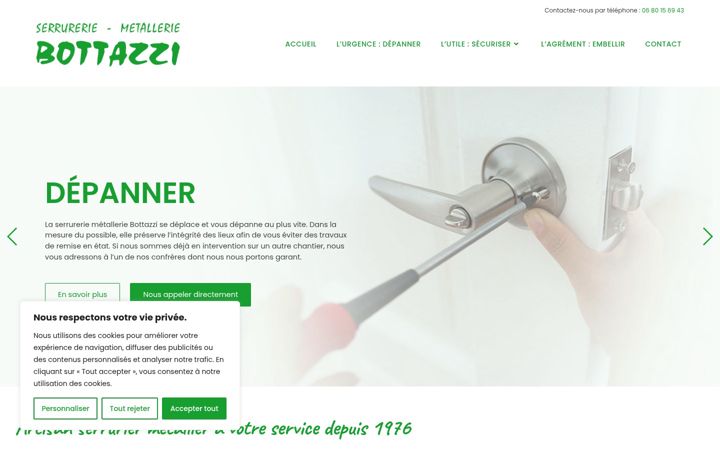 Screenshot of bottazzi-serrurerie-metallerie.fr