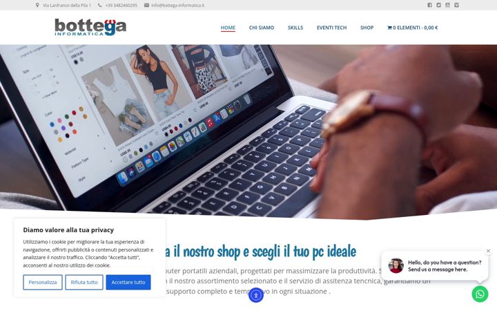 Kuvakaappaus sivustosta bottega-informatica.it