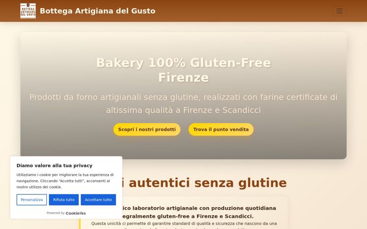 Screenshot of bottegaartigianadelgusto.it