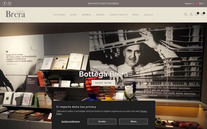 Screenshot of bottegabrera.org