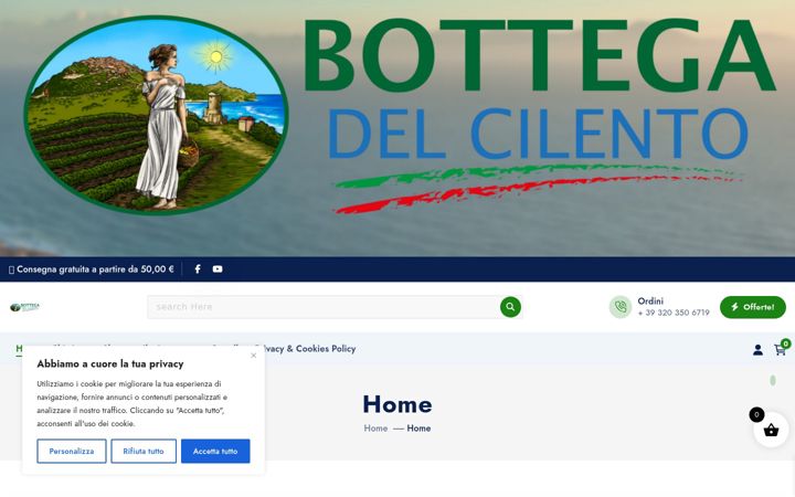 Screenshot του bottegadelcilento.it