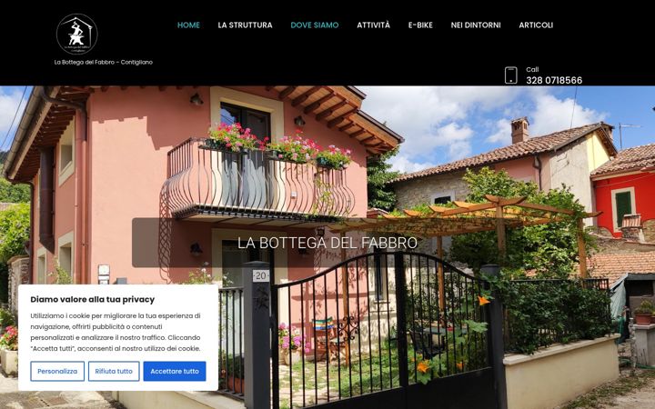 Screenshot of bottegadelfabbrocontigliano.com