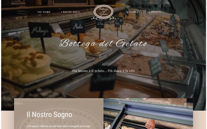 Screenshot of bottegadelgelato.com
