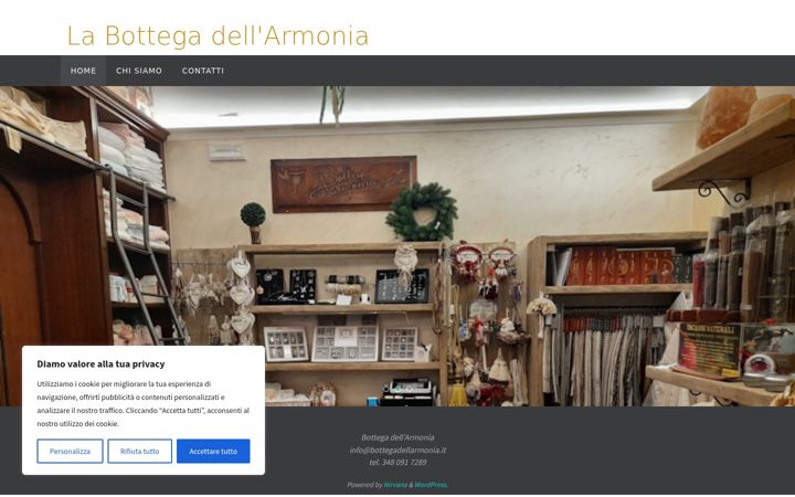 Screenshot of bottegadellarmonia.it