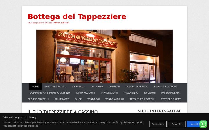 Screenshot of bottegadeltappezziere.altervista.org