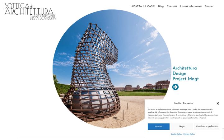 Екранна снимка на bottegadiarchitettura.it