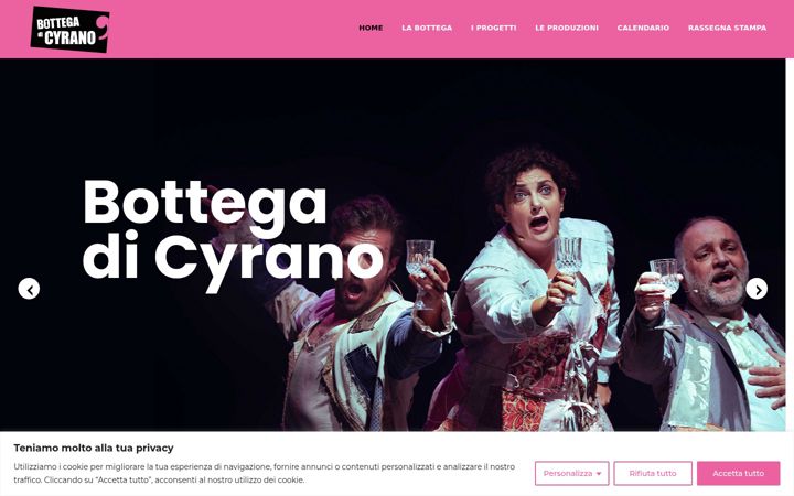 Екранна снимка на bottegadicyrano.it