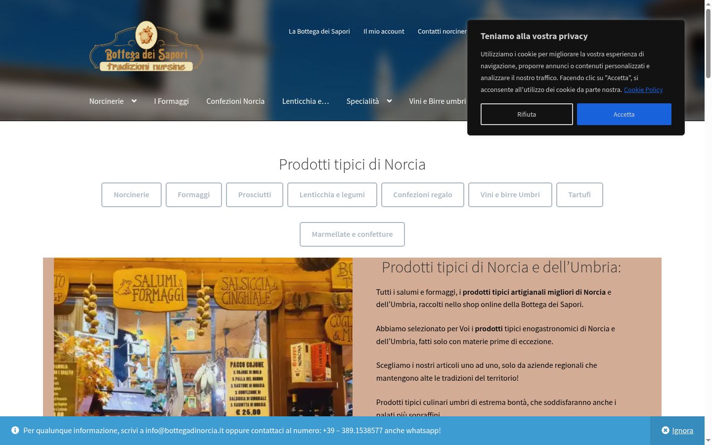 Captura de pantalla del banner de consentimiento mostrado antes de cualquier interacción