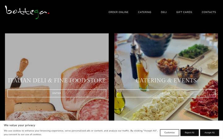 Screenshot of bottegafoods.com