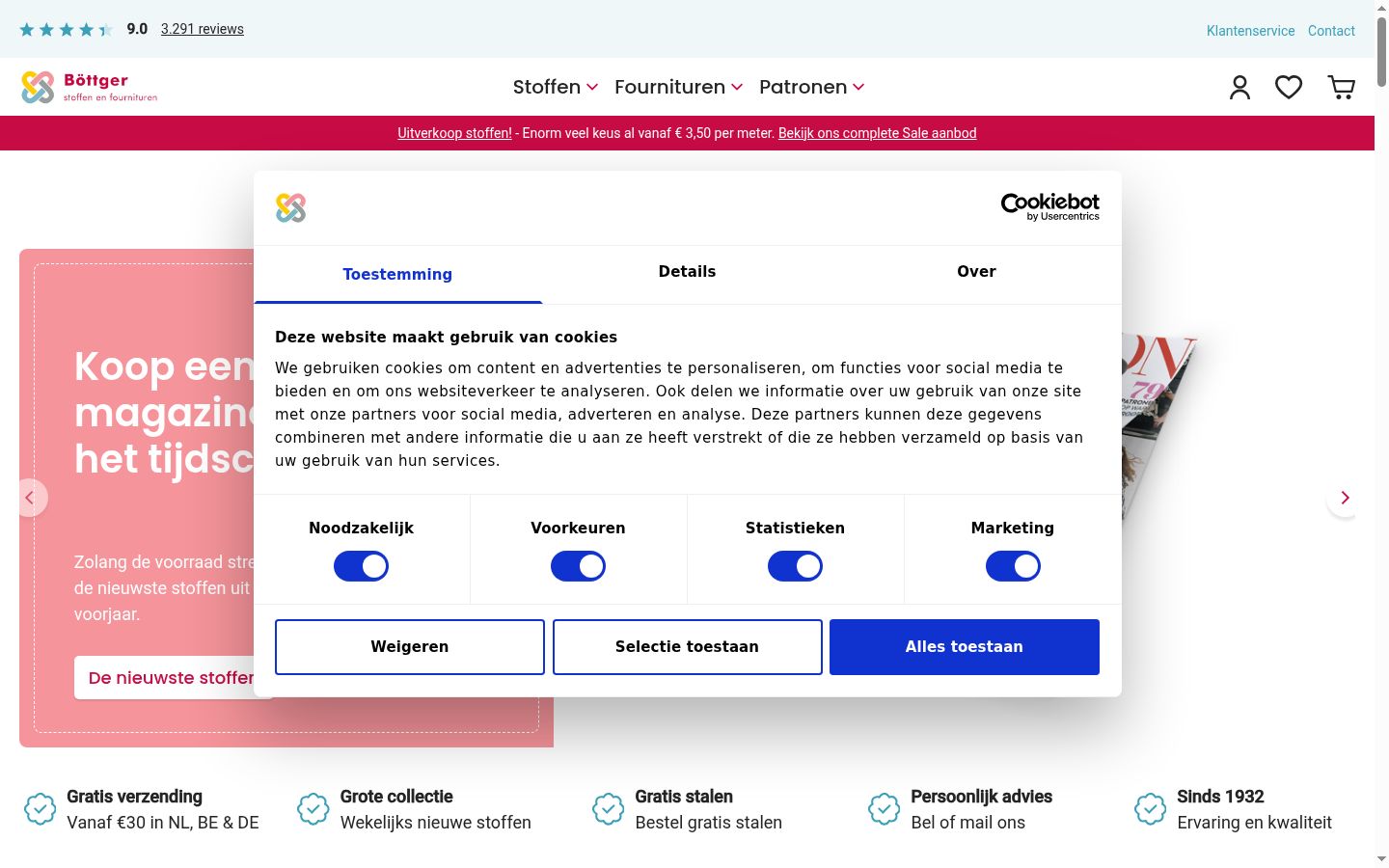 Sutikimo reklamjuostės, rodytos prieš bet kokią sąveiką, ekrano kopija