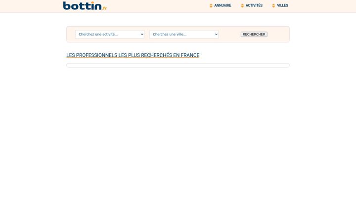 Screenshot of bottin.fr