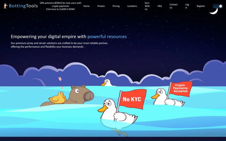 Screenshot of bottingtools.com