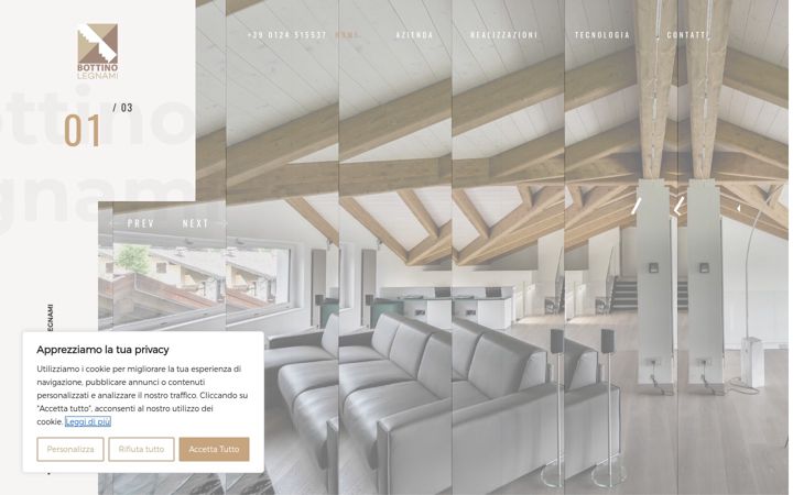 Screenshot of bottinolegnami.com